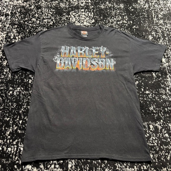 Harley-Davidson Other - Harley-Davidson Myrtle Beach South Carolina Flaming Logo T-Shirt Black Mens L